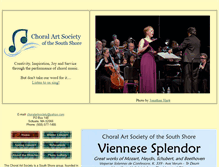 Tablet Screenshot of choralartsociety.org